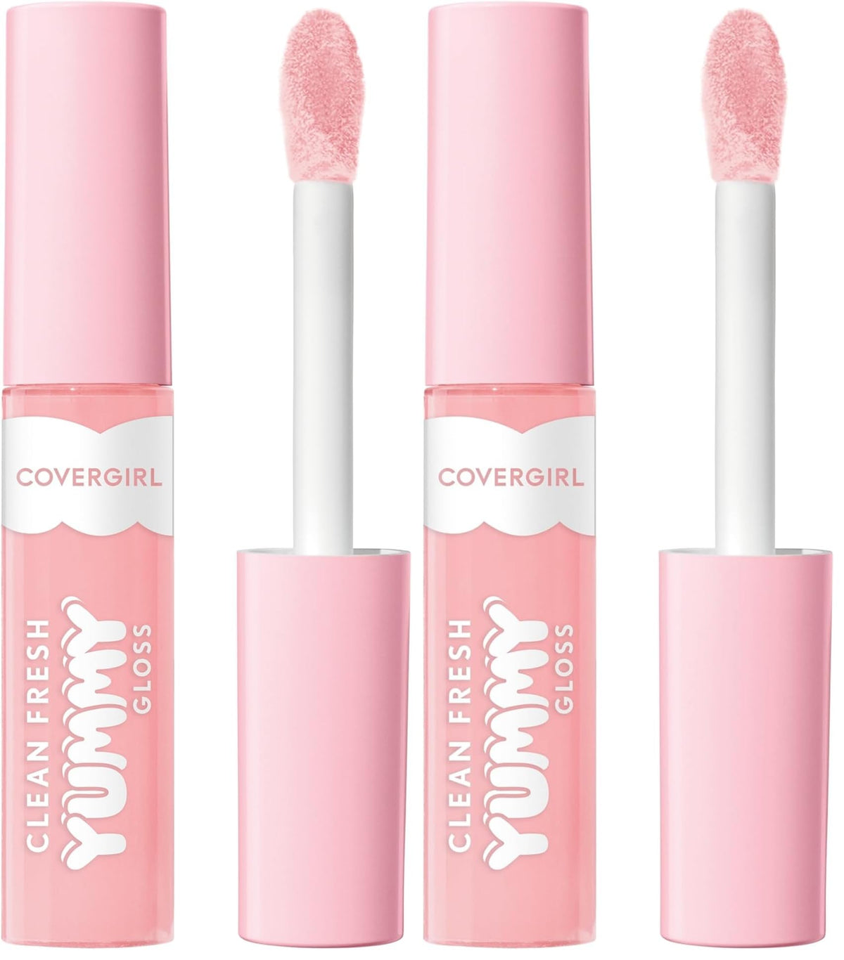 COVERGIRL Clean Fresh Yummy Lip Gloss, Sheer, Natural Scents, Vegan Formula - 100 Let's Get Fizzical, 0.33 fl oz