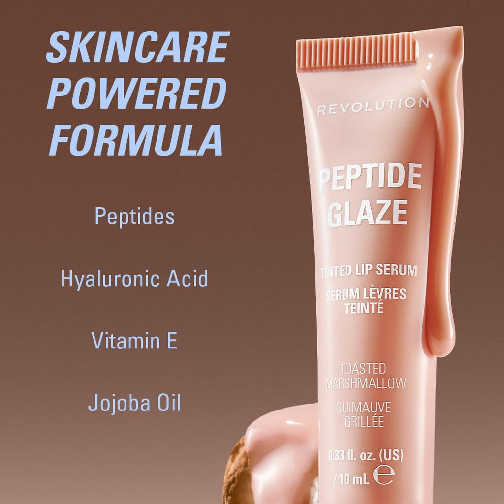 Revolution Peptide Glaze Tinted Lip Serum, Cinnamon Roll