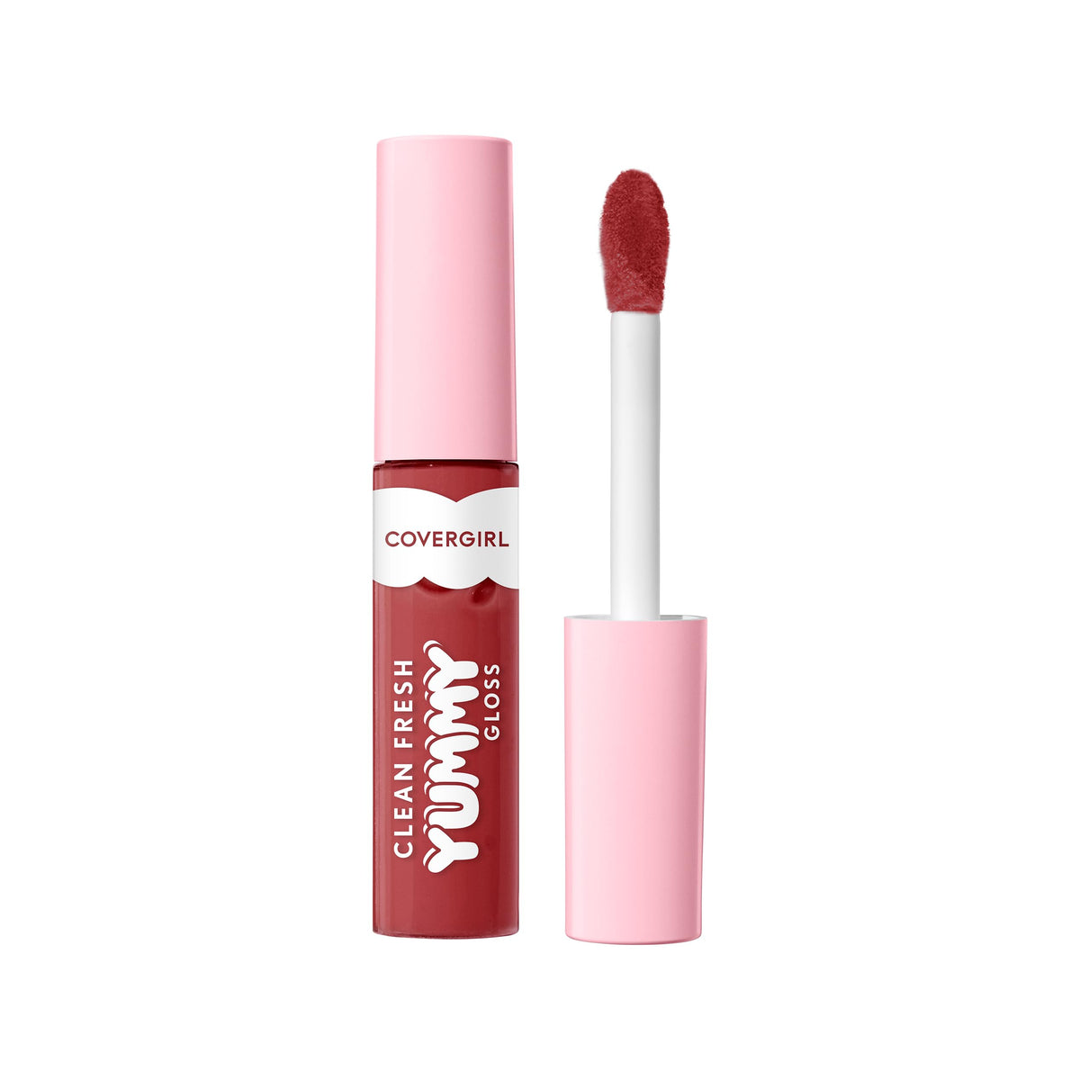 COVERGIRL Clean Fresh Yummy Lip Gloss, Sheer, Natural Scents, Vegan Formula - 100 Let's Get Fizzical, 0.33 fl oz