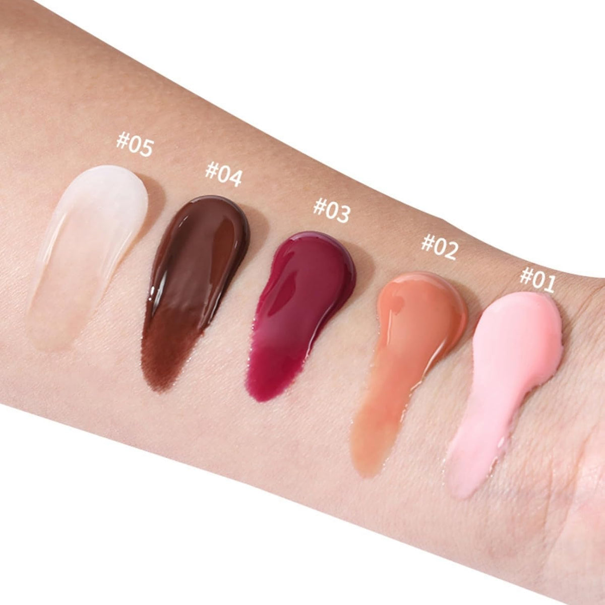 5 Colors Mirror Lip Glaze, Plumping Hydrating Gloss, Long-Lasting Moisturizing Non-Sticky Oil, Quick Full Lip Color