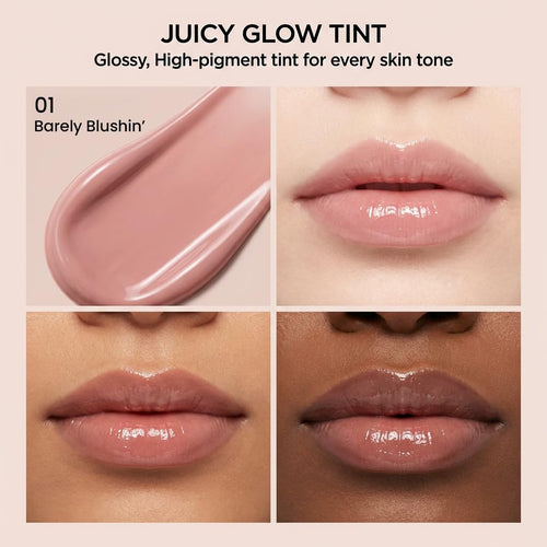 #OOTD FLRT Peptide Glaze Xoxo Lip Tint-01(Barely Blushin) | K-Beauty Makeup
