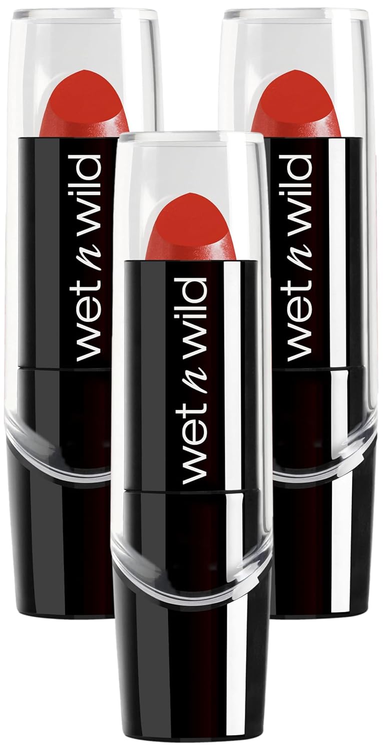 wet n wild Silk Finish Lipstick, Hydrating Rich Buildable Lip Color, Formulated with Vitamins A,E, & Macadamia for Ultimate Hydration, Cruelty-Free & Vegan - Just Garnet