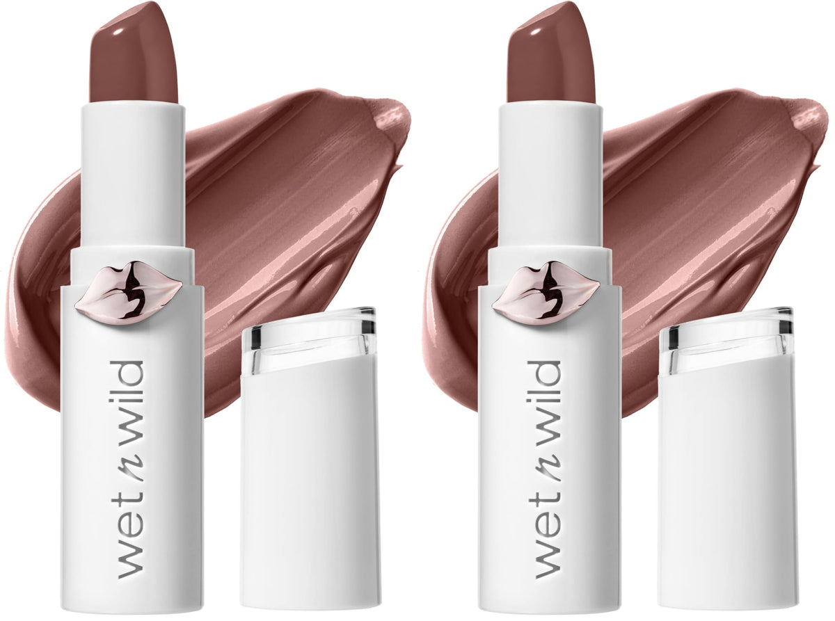 wet n wild Mega Last High-Shine Lipstick Lip Color, Infused with Seed Oils For a Nourishing High-Shine, Buildable & Blendable Creamy Color, Cruelty-Free & Vegan - Rosé And Slay