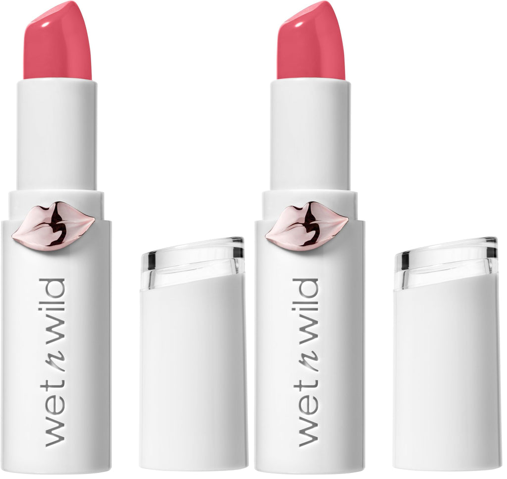 wet n wild Mega Last High-Shine Lipstick Lip Color, Infused with Seed Oils For a Nourishing High-Shine, Buildable & Blendable Creamy Color, Cruelty-Free & Vegan - Rosé And Slay