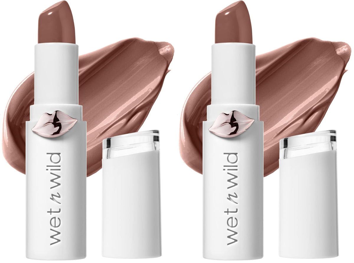 wet n wild Mega Last High-Shine Lipstick Lip Color, Infused with Seed Oils For a Nourishing High-Shine, Buildable & Blendable Creamy Color, Cruelty-Free & Vegan - Rosé And Slay