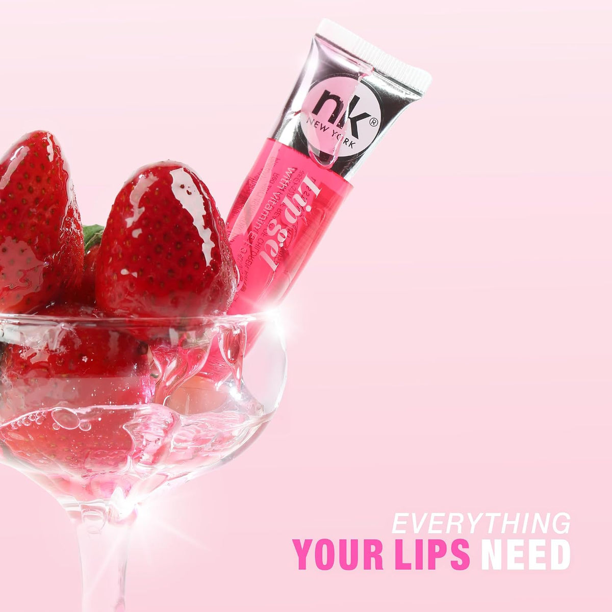 NICKA K NEW YORK, Hydrating Lip Gel Set, Assorted, Vitamin E, 5-Pack