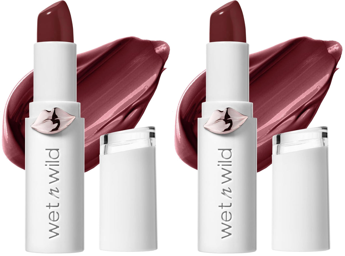 wet n wild Mega Last High-Shine Lipstick Lip Color, Infused with Seed Oils For a Nourishing High-Shine, Buildable & Blendable Creamy Color, Cruelty-Free & Vegan - Rosé And Slay