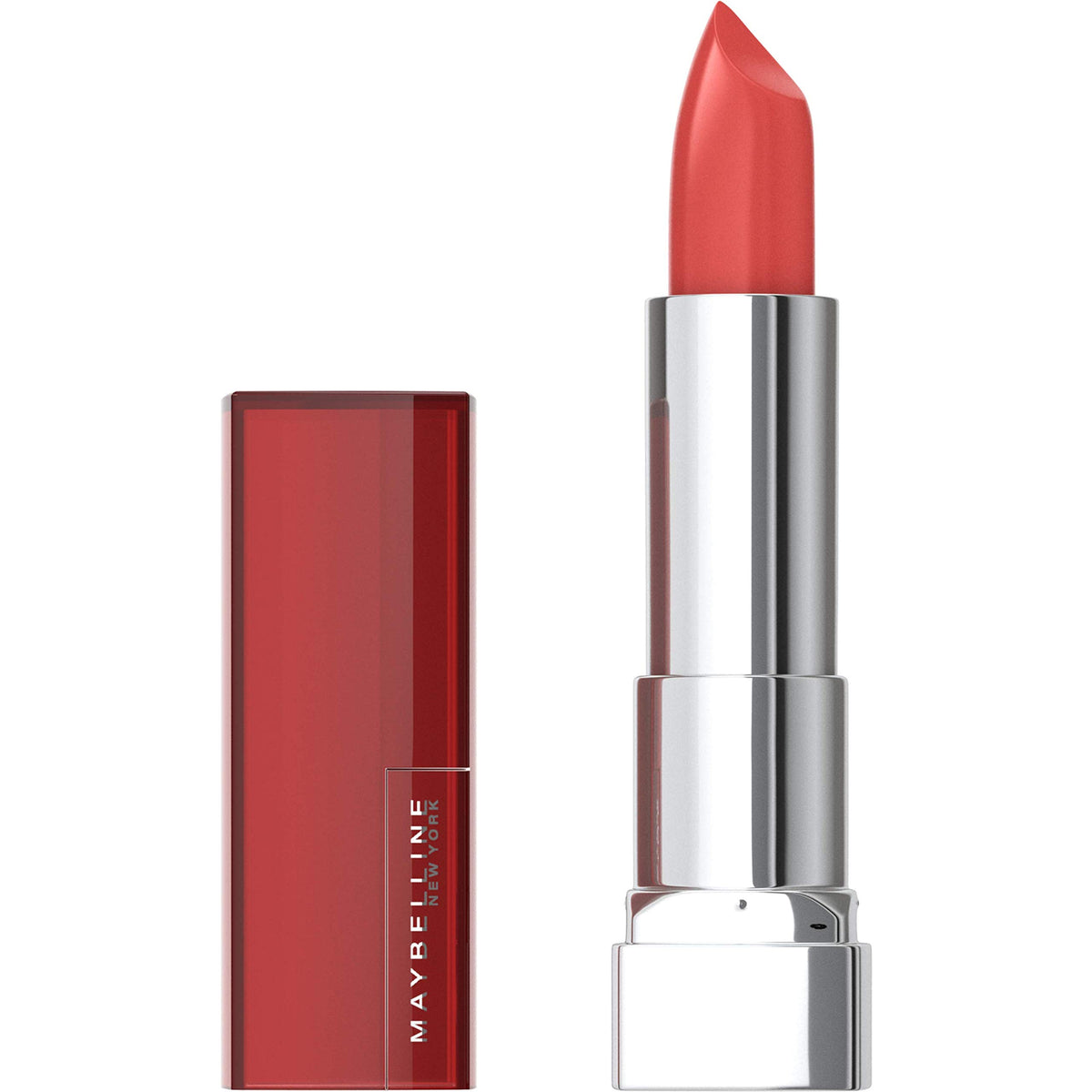 Maybelline Color Sensational Lipstick, Lip Makeup, Cream Finish, Hydrating Lipstick, Pink Wink, Coral Pink ,1 Count