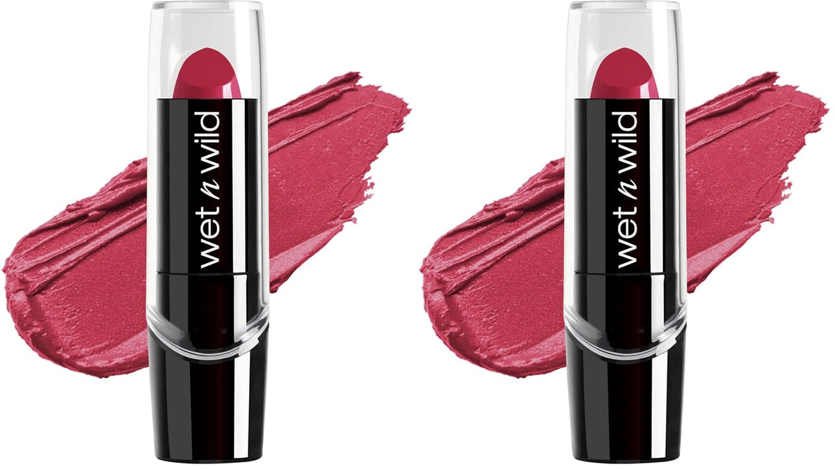 wet n wild Silk Finish Lipstick, Hydrating Rich Buildable Lip Color, Formulated with Vitamins A,E, & Macadamia for Ultimate Hydration, Cruelty-Free & Vegan - Just Garnet