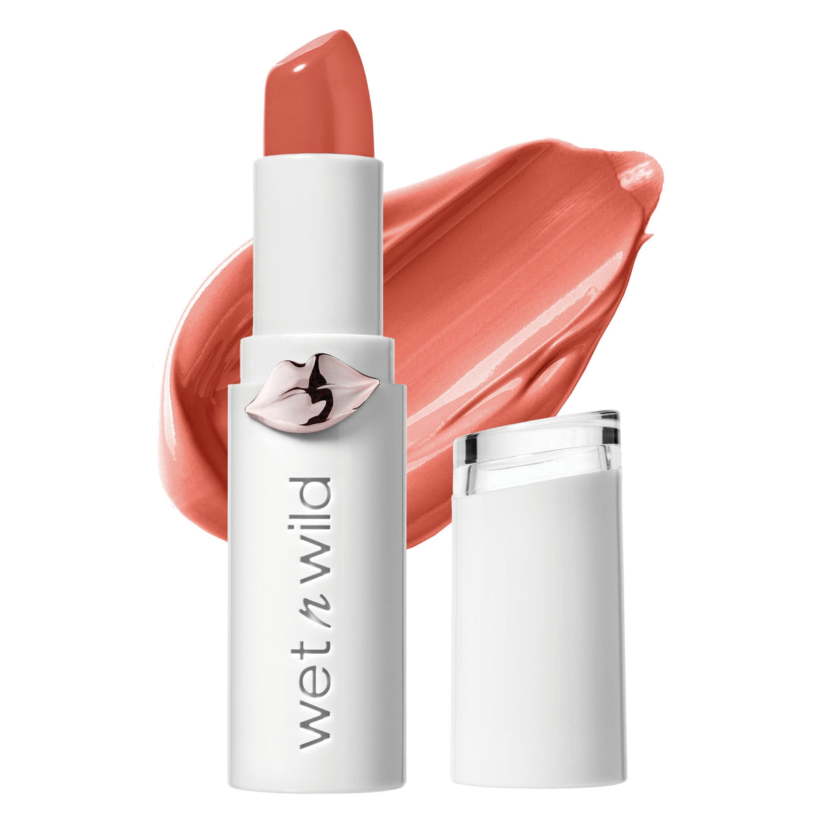 wet n wild Mega Last High-Shine Lipstick Lip Color, Infused with Seed Oils For a Nourishing High-Shine, Buildable & Blendable Creamy Color, Cruelty-Free & Vegan - Rosé And Slay