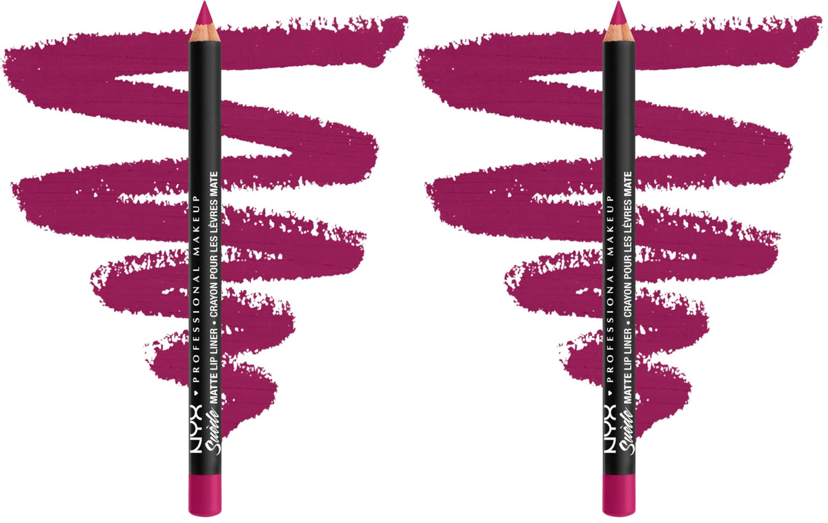 NYX PROFESSIONAL MAKEUP Suede Matte Lip Liner, Velvety-Smooth, Long-Lasting Formula For A Defined Lip Makeup Look - Cold Brew (Brown)