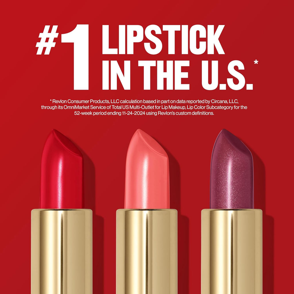 Revlon Super Lustrous Lipstick, Creamy Formula For Soft, Fuller-Looking Lips, Moisturized Feel, 205 Champagne On Ice, 0.15 oz