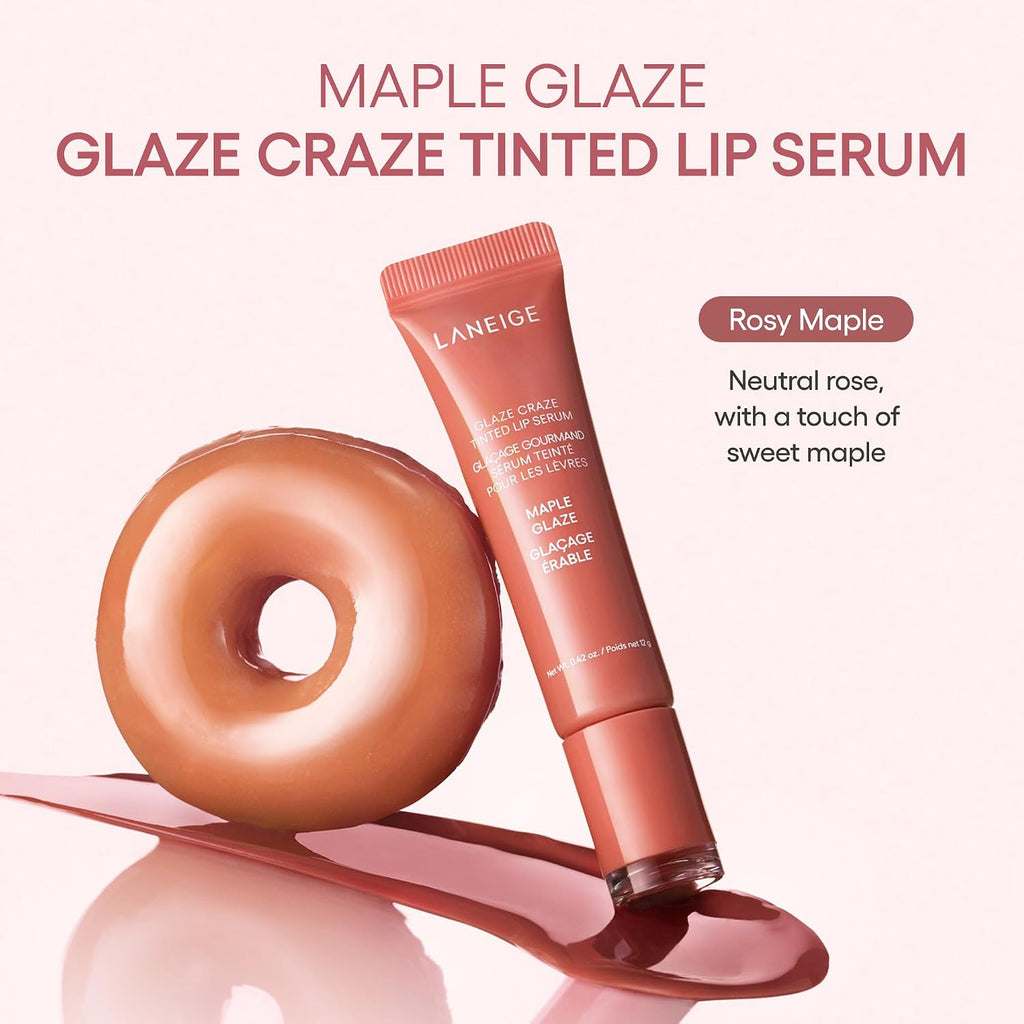 LANEIGE Glaze Craze Tinted Lip Serum: Hydrating Lip Serum for Glossy, Nourished Lips with Plumping Polypeptides