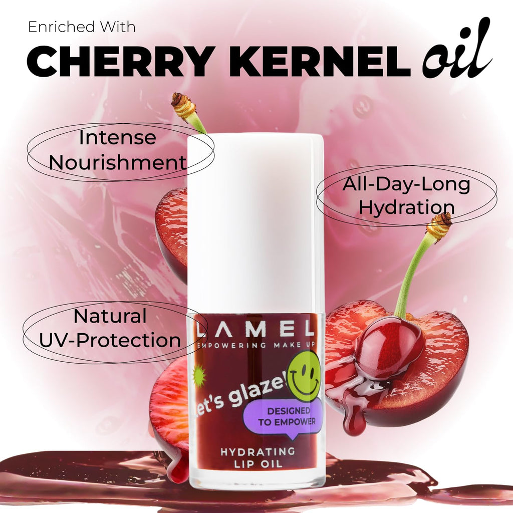 Lamel Hydrating Lip Oil LET`S GLAZE – Chocolate Cookies, 0.13 fl.oz