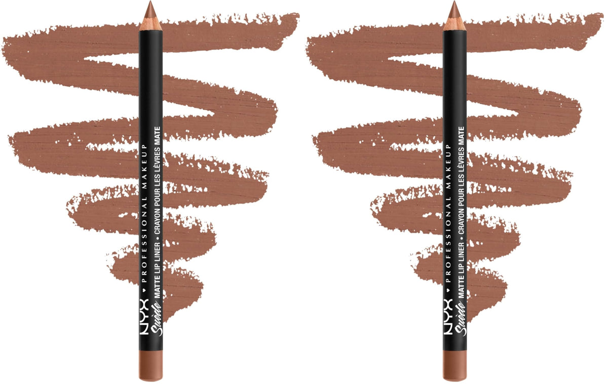 NYX PROFESSIONAL MAKEUP Suede Matte Lip Liner, Velvety-Smooth, Long-Lasting Formula For A Defined Lip Makeup Look - Cold Brew (Brown)