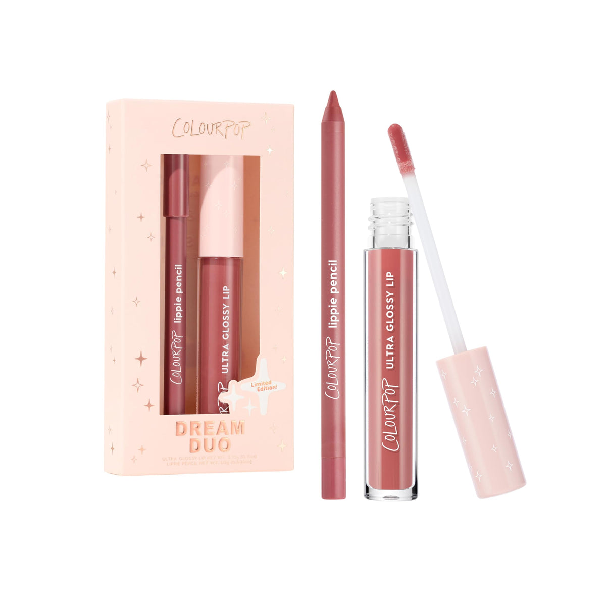 ColourPop Plum Glaze Lip Kit - High-Pigment, Long-Lasting & Sharpenable Lip Liner and Lip Gloss with High-Impact Color - Includes Shades For the Plot & Plum Cola (2 Count)