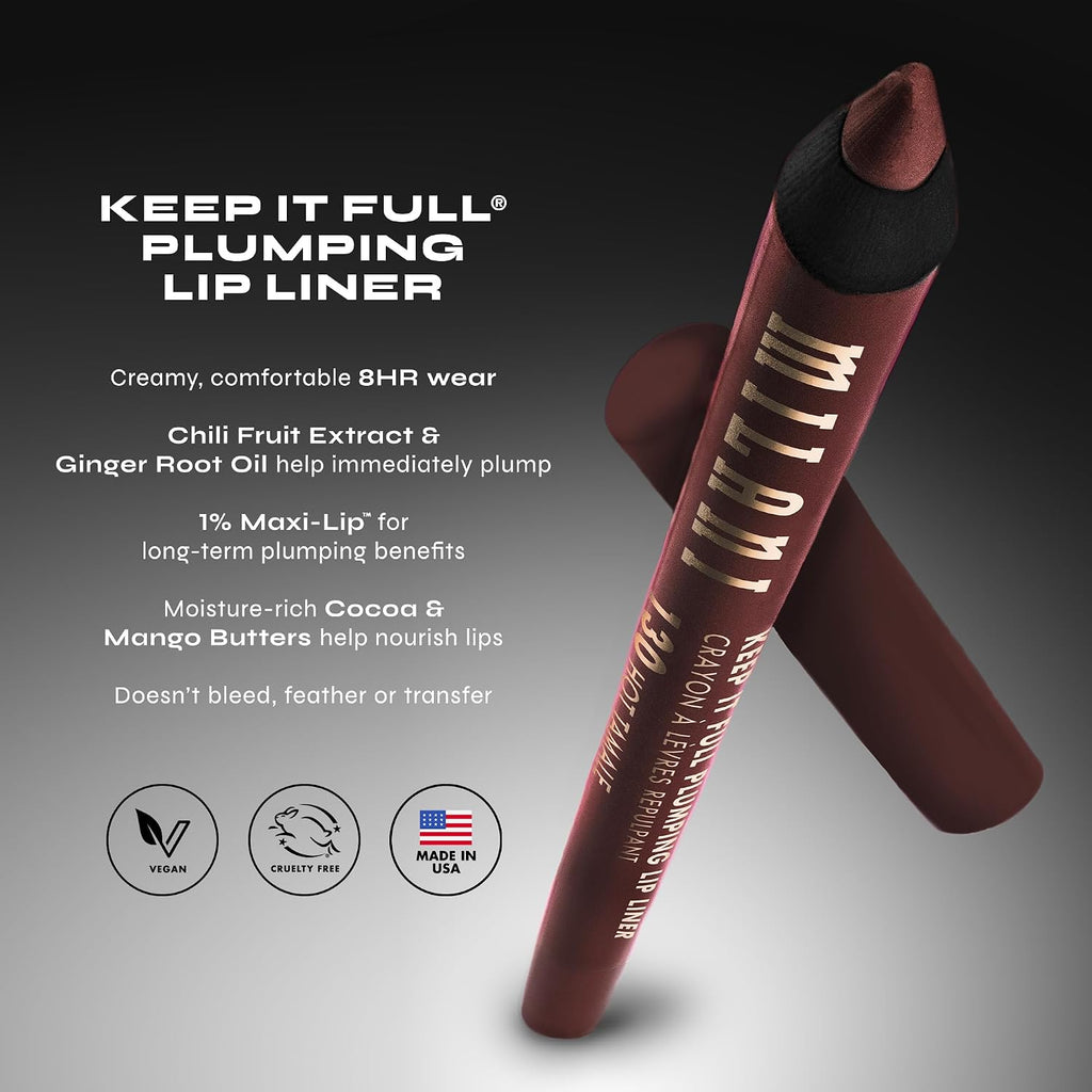 Milani Keep It Full Plumping Lip Liner - Long-Lasting Makeup - Hotshot