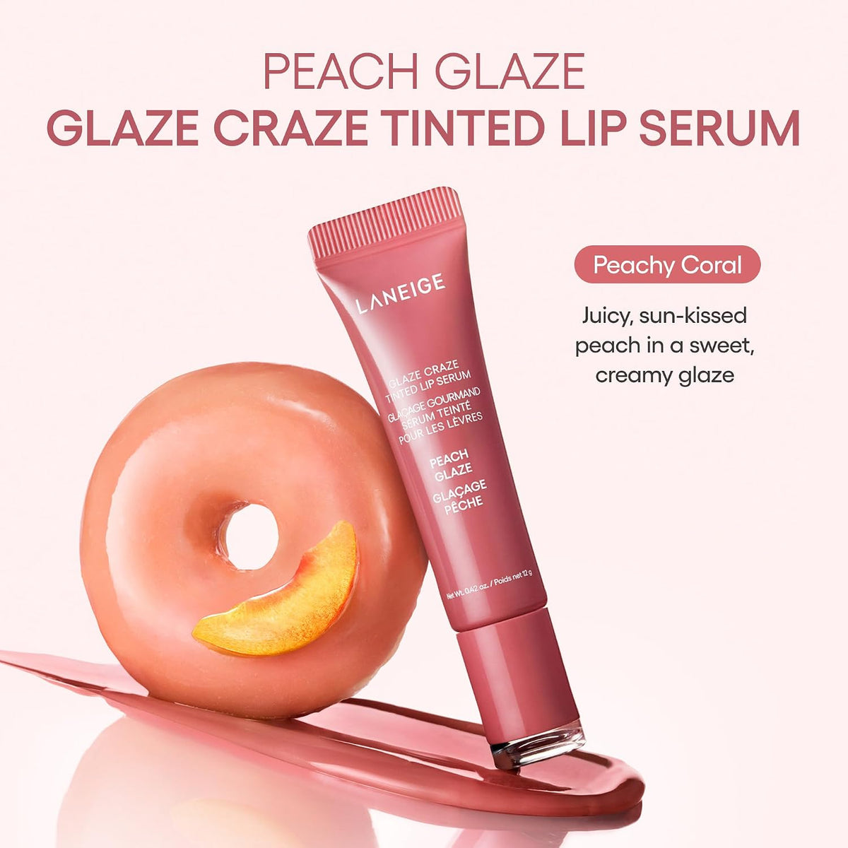 LANEIGE Glaze Craze Tinted Lip Serum: Hydrating Lip Serum for Glossy, Nourished Lips with Plumping Polypeptides