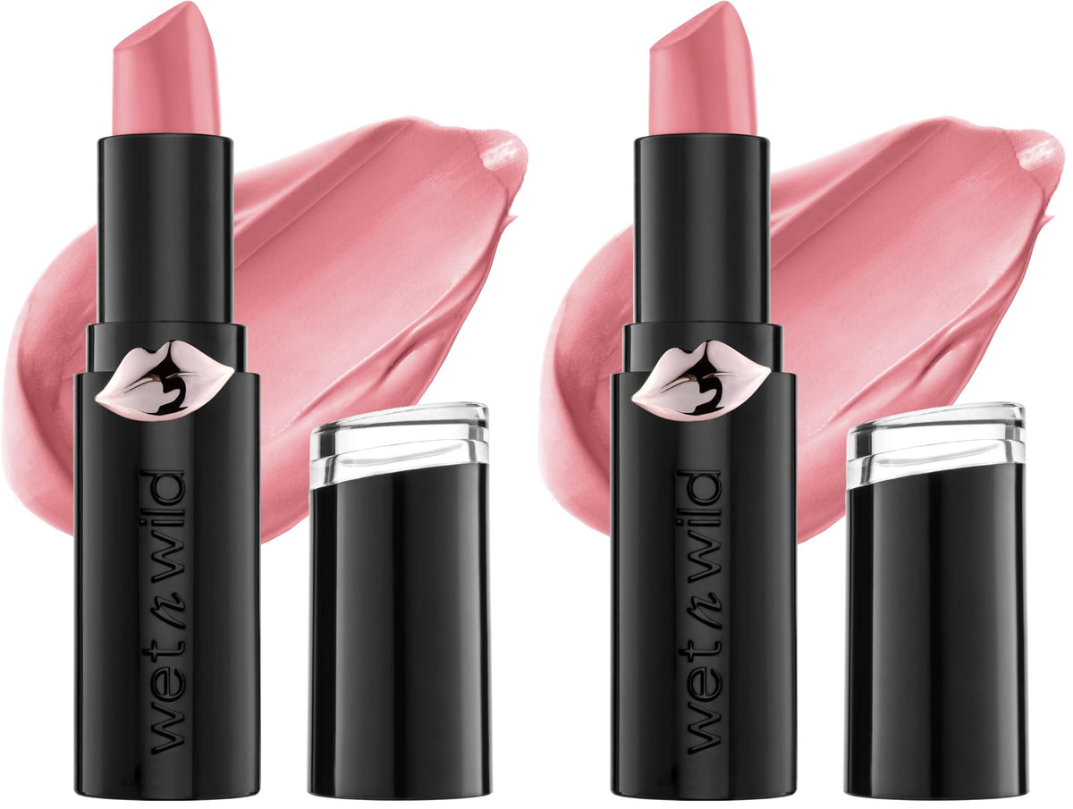 wet n wild Mega Last Matte Lip Color, Semi Matte Hyaluronic Acid Infused, Long Lasting Full Coverage for a Nourishing Pout, Cruelty-Free & Vegan - Bare it All