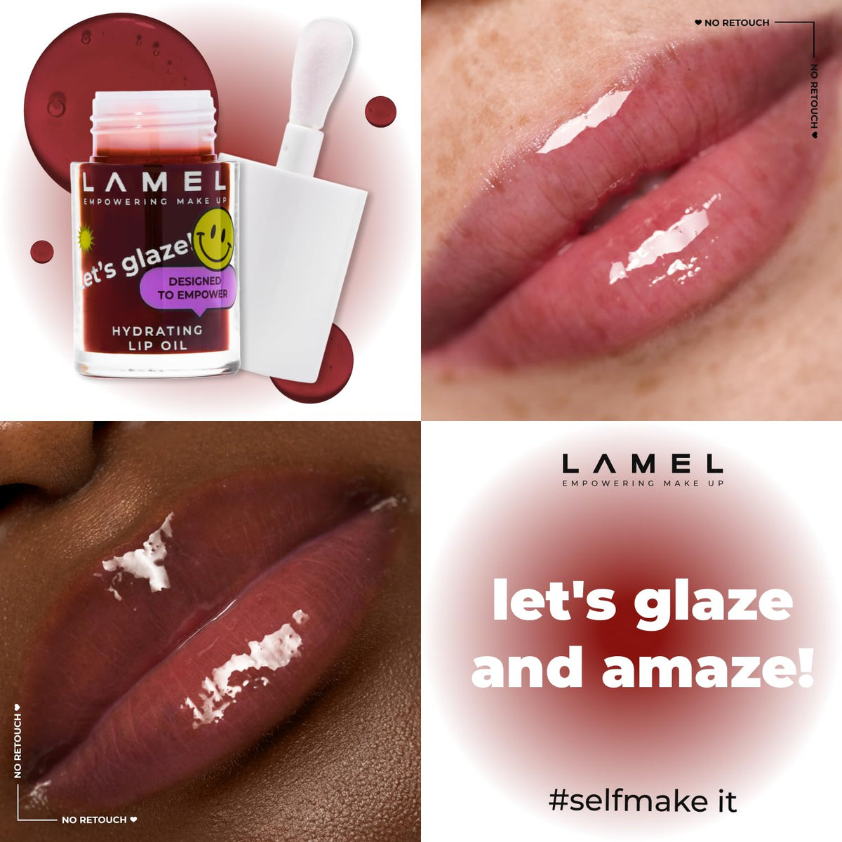 Lamel Hydrating Lip Oil LET`S GLAZE – Chocolate Cookies, 0.13 fl.oz