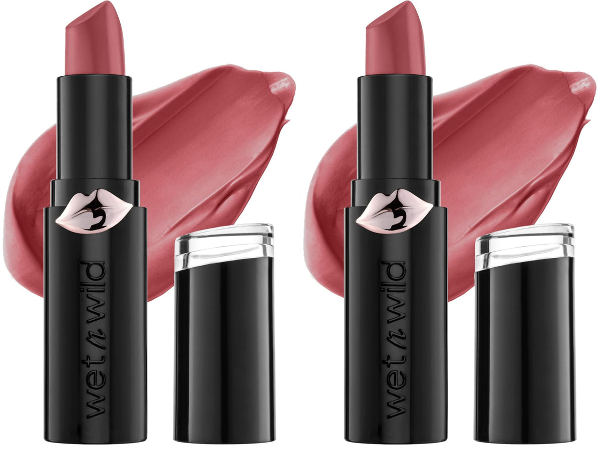 wet n wild Mega Last Matte Lip Color, Semi Matte Hyaluronic Acid Infused, Long Lasting Full Coverage for a Nourishing Pout, Cruelty-Free & Vegan - Bare it All