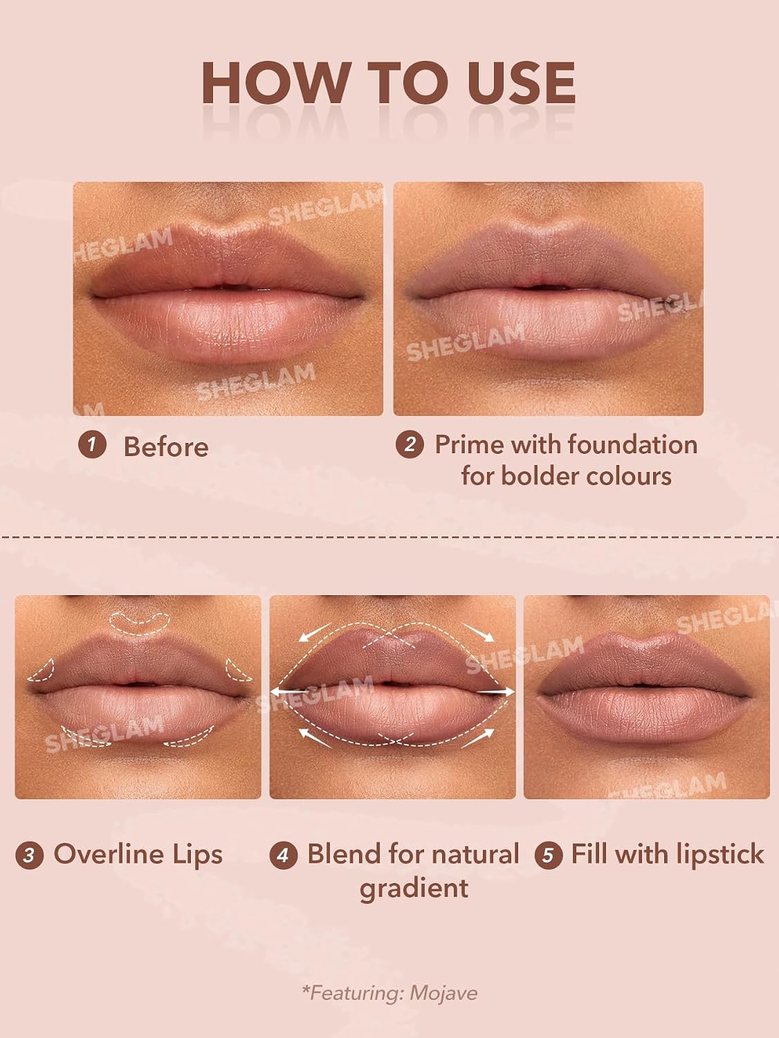 SHEGLAM Lip Liner Creamy Matte Pencil High Pigment Not Easy to Fade Silky Smooth Matte Contour Tint Lip Makeup-But First,Coffee