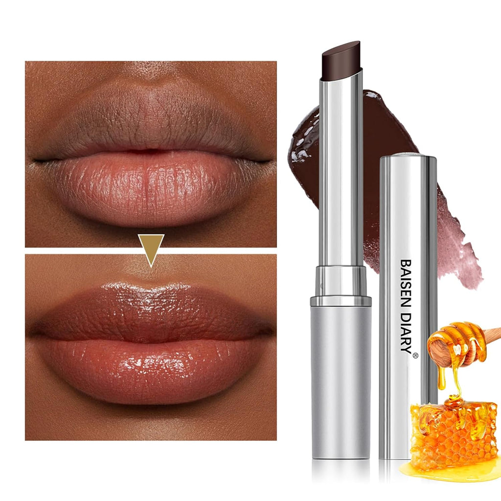 Honey Lipstick Tinted Lip Balm - Sheer Hydrating Lipstick for All Skin Tones - Moisturizing Lip Color, Nourishing Lip Balm with a Hint of Natural Black Cherry Tint