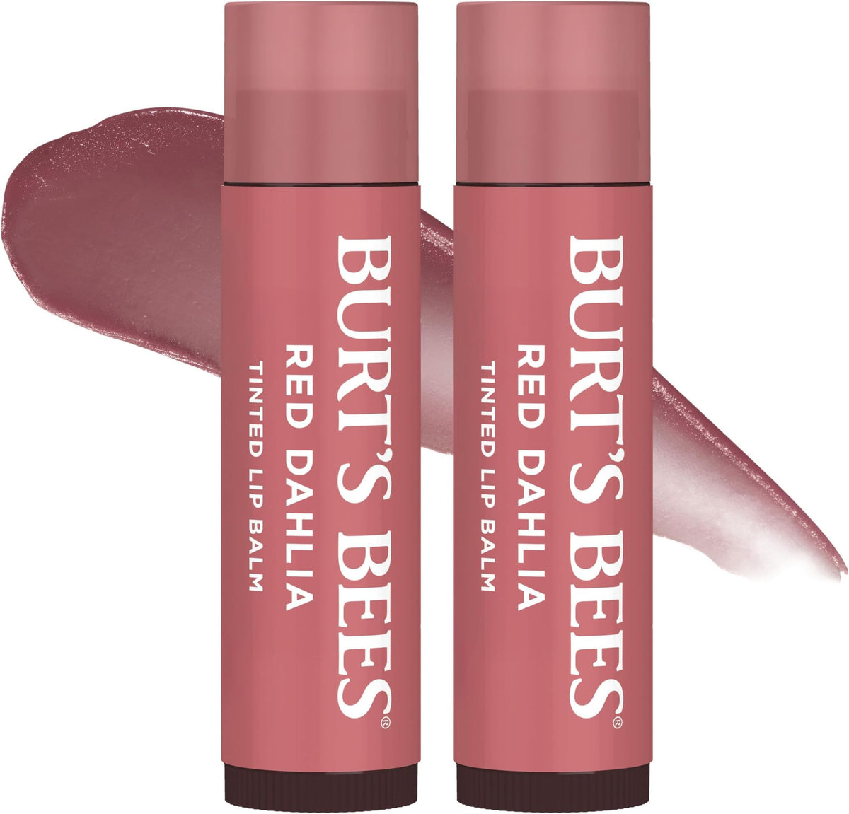 Burt's Bees Lip Tint Balm, Fiery Red Dahlia, 0.15 oz., 2 Tubes