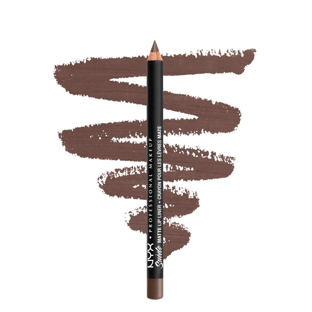 NYX PROFESSIONAL MAKEUP Suede Matte Lip Liner, Velvety-Smooth, Long-Lasting Formula For A Defined Lip Makeup Look - Cold Brew (Brown)