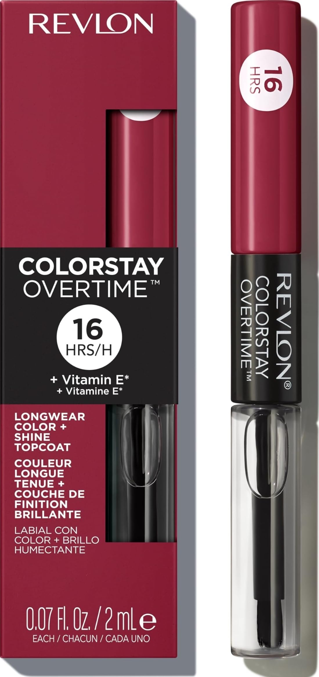 Revlon ColorStay Overtime Lipcolor, 005 Infinite Raspberry, 0.07 fl oz