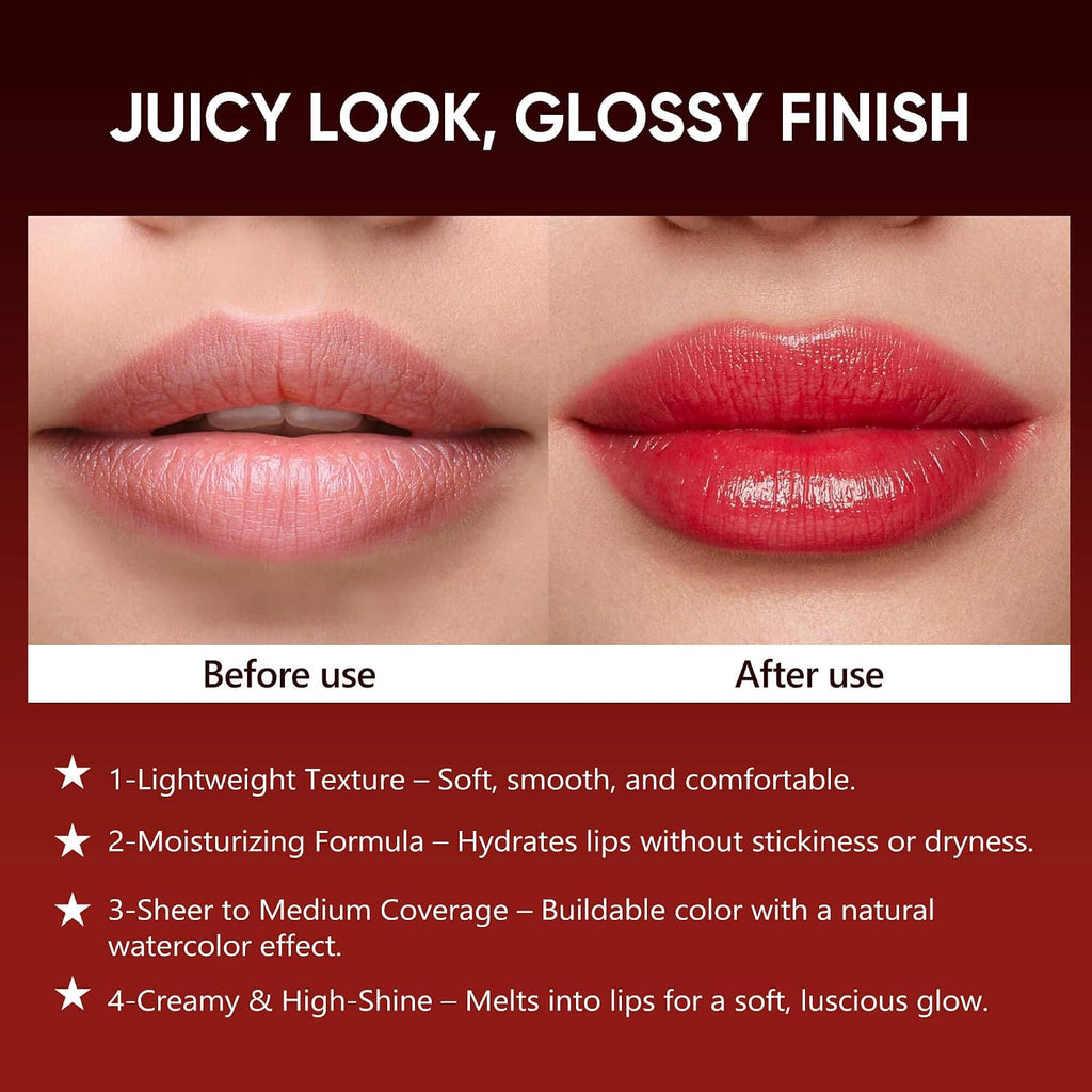 Cocoa Brown Hydrating Lipstick, Glossy Tinted Lip Balm - Cocoa