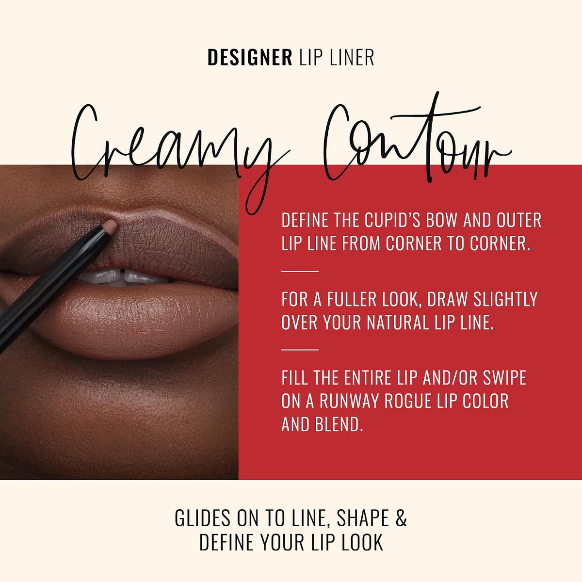 Runway Rogue Matte Lip Liner Pencil with Sharpener, ‘Trendsetter’
