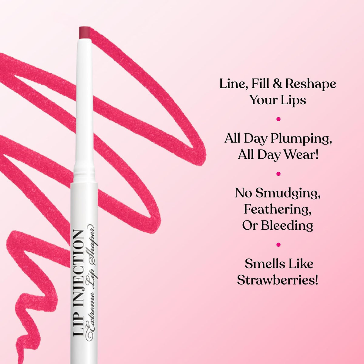 Too Faced Lip Injection Extreme Lip Shaper | Plumping, Waterproof, Liner Pencil, 0.01 Ounce
