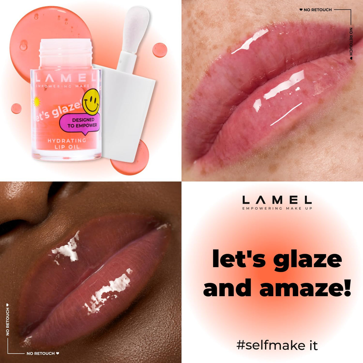 Lamel Hydrating Lip Oil LET`S GLAZE – Strawberry Jam, 0.13 fl.oz
