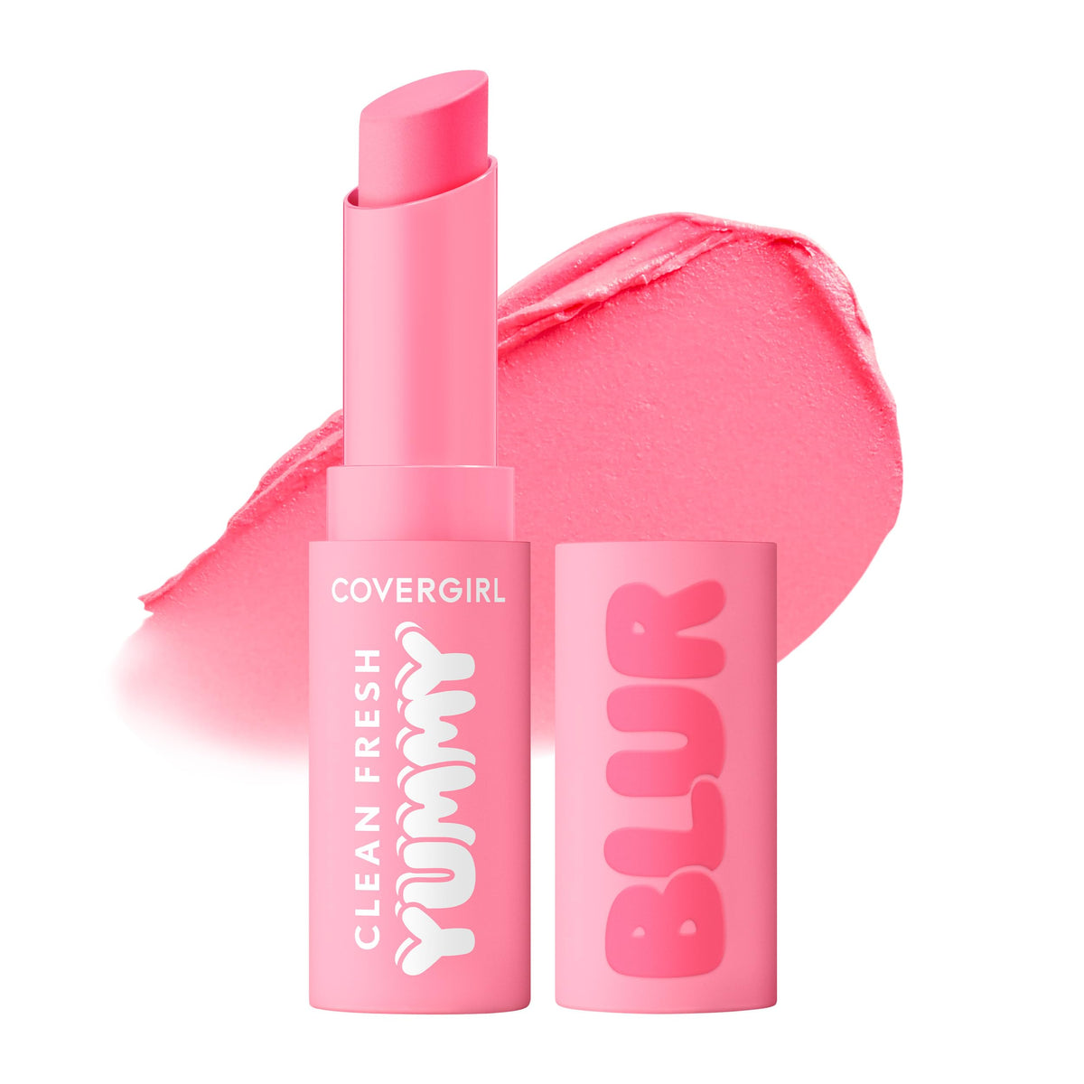 COVERGIRL Clean Fresh Yummy Blur Lipstick, Blurring Effect, Matte Lip Color, Fresh Pear Flavored, Vegan Formula - 180 Hunny Blur (Deep Plum)