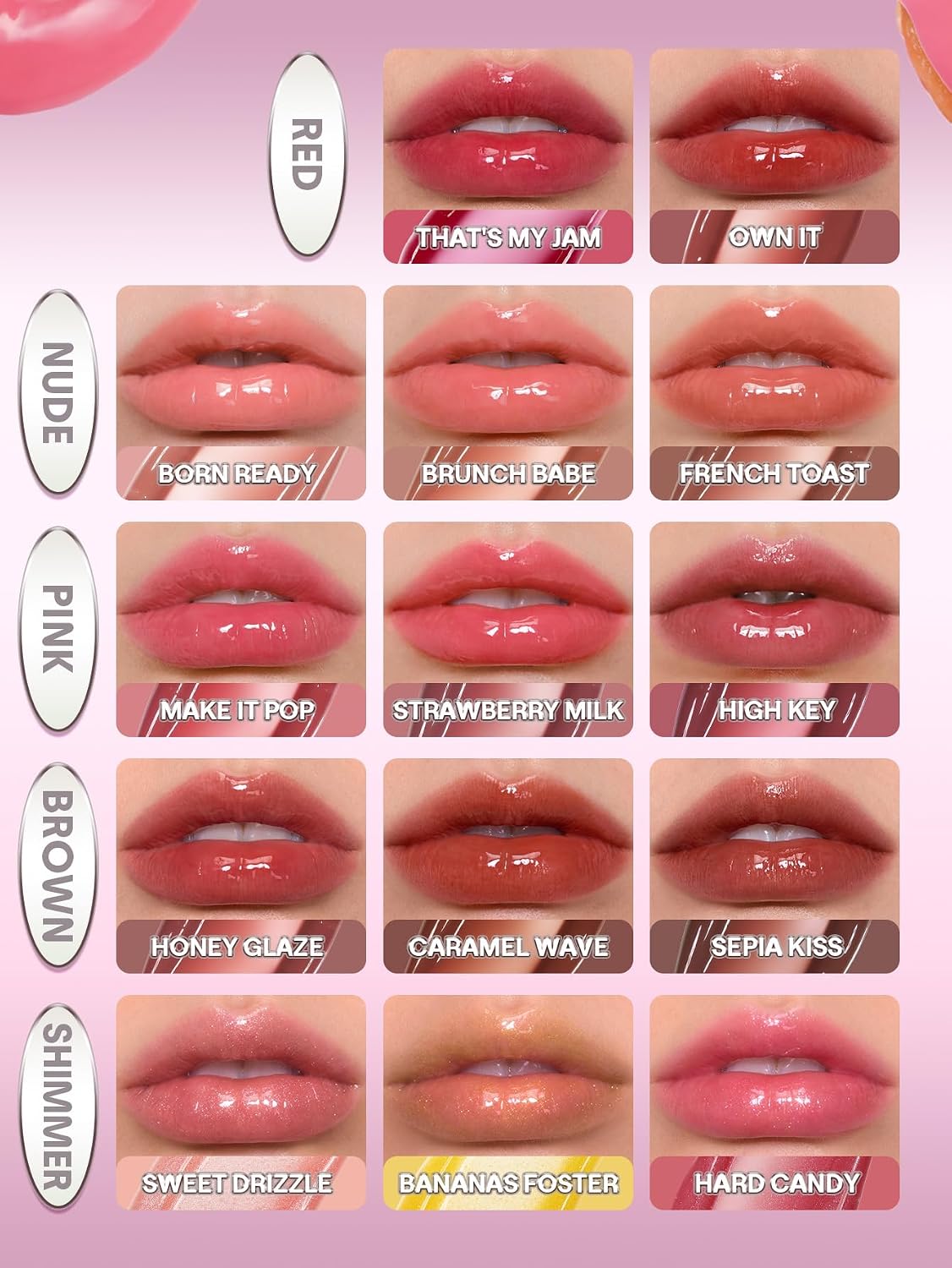SHEGLAM Glass Lock Air Gloss High Shine Finish Moisturizing Lip Gloss-Sweet Drizzle