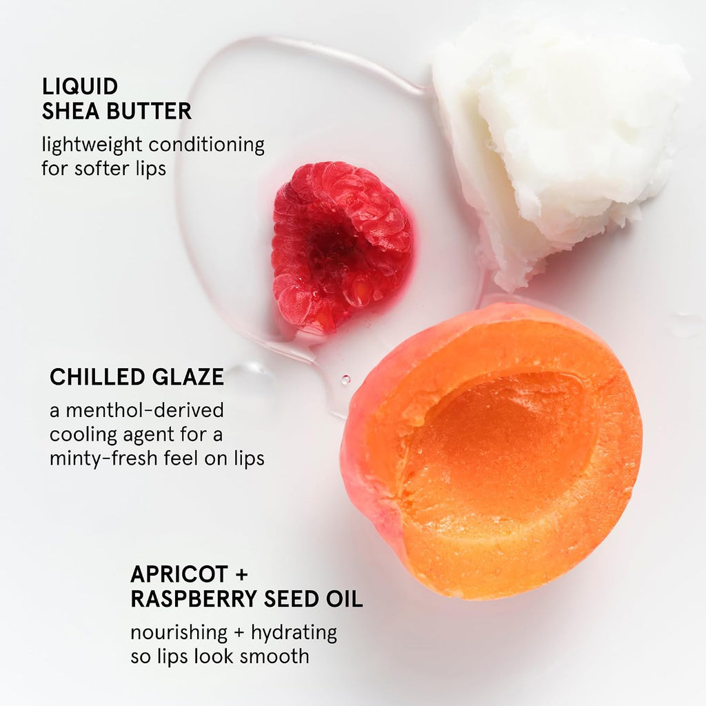 Glossier Lip Glaze Cooling Lip Oil, Chilly Cool Baby Pink