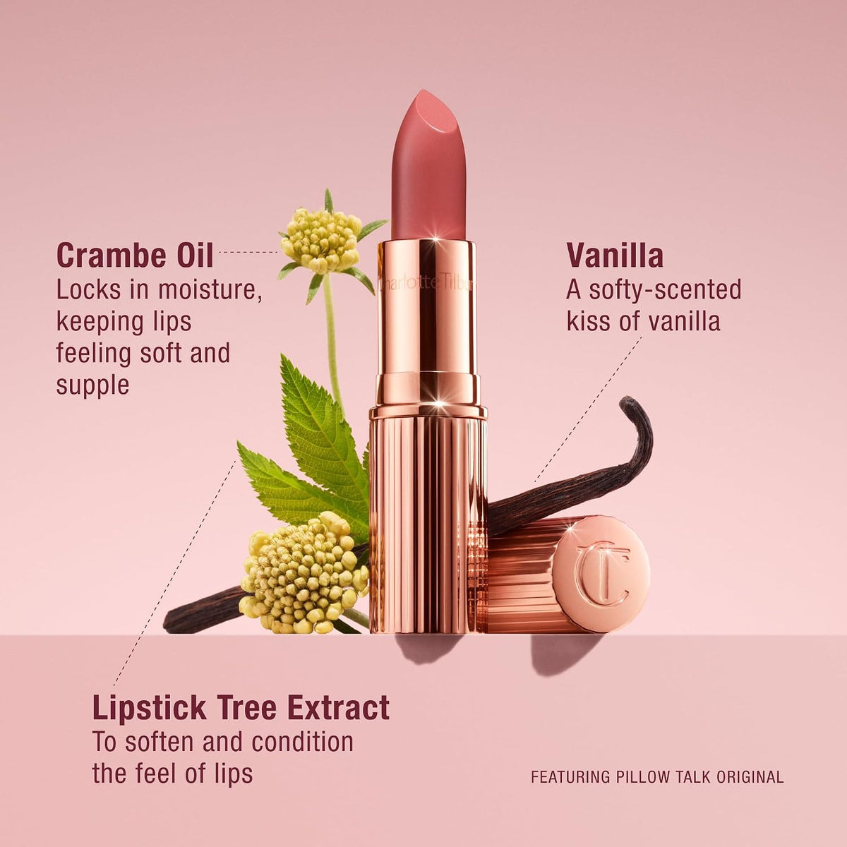 Charlotte Tilbury K.I.S.S.I.N.G Lipstick - Moisturizing & Hydrating Lipstick with Light-Diffusing Pigments for a Luminous Finish & Fuller-Looking Lips