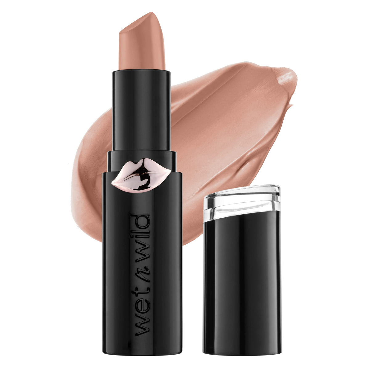 wet n wild Mega Last Matte Lip Color, Semi Matte Hyaluronic Acid Infused, Long Lasting Full Coverage for a Nourishing Pout, Cruelty-Free & Vegan - Bare it All