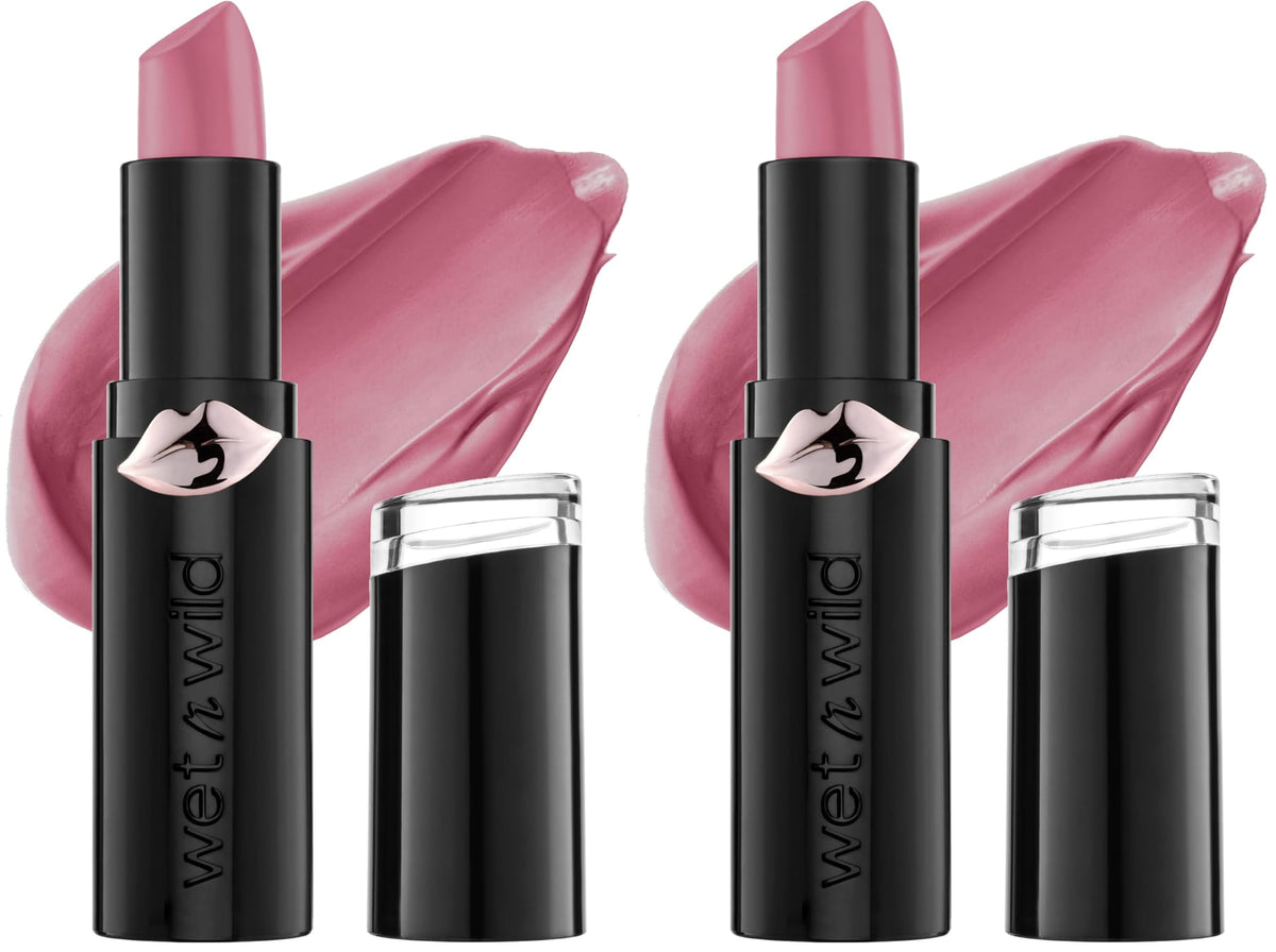 wet n wild Mega Last Matte Lip Color, Semi Matte Hyaluronic Acid Infused, Long Lasting Full Coverage for a Nourishing Pout, Cruelty-Free & Vegan - Bare it All