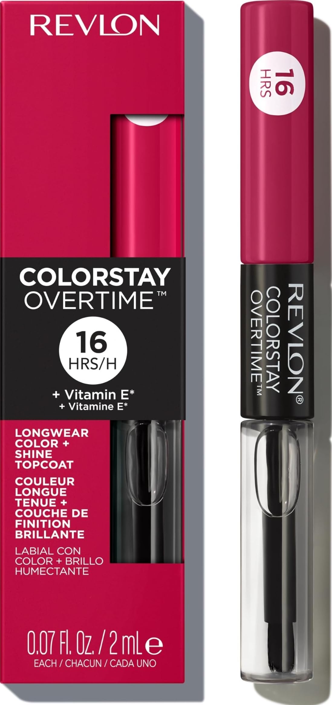Revlon ColorStay Overtime Lipcolor, 005 Infinite Raspberry, 0.07 fl oz