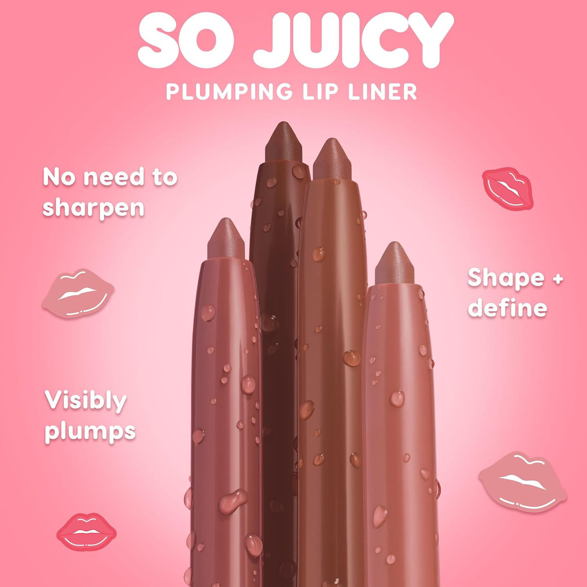ColourPop So Juicy Plumping Lip Liner with Peptides - Long Lasting Lip Liner for Visibly Plumped & Shaped Lips - Enriched with Smoothing Ceramides & Peppermint - Westwood (0.01 oz)