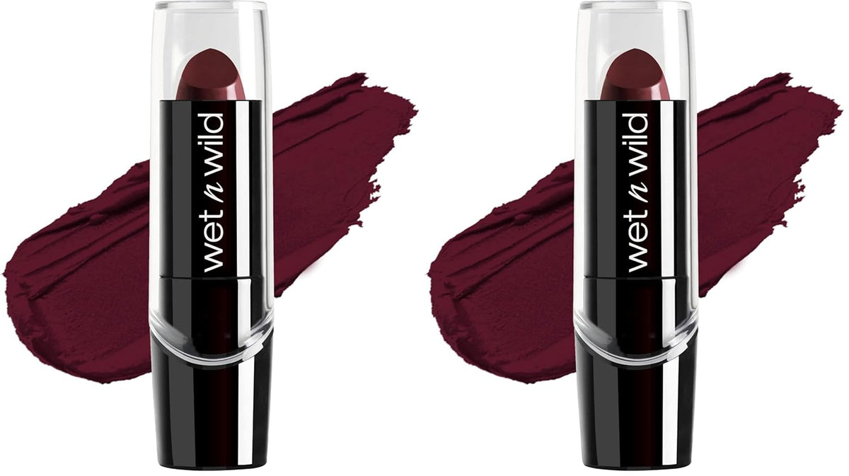 wet n wild Silk Finish Lipstick, Hydrating Rich Buildable Lip Color, Formulated with Vitamins A,E, & Macadamia for Ultimate Hydration, Cruelty-Free & Vegan - Just Garnet