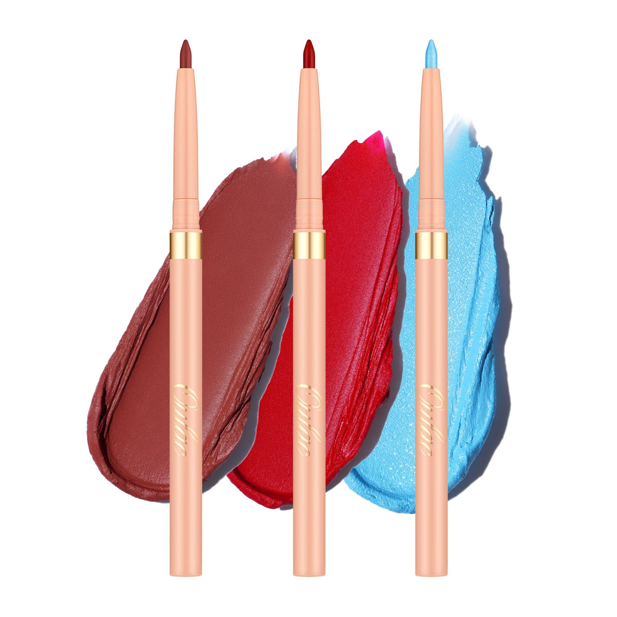 Oulac Brown Lip Liner Pencil, 2in1 Retractable Makup Crayon for Lipliner and Eyeliner, Highly Pigmented, Smooth, Long Lasting and Waterproof Formula, Vegan Beauty, 03 Teddy