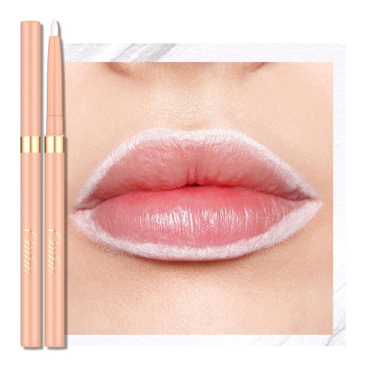 Oulac Brown Lip Liner Pencil, 2in1 Retractable Makup Crayon for Lipliner and Eyeliner, Highly Pigmented, Smooth, Long Lasting and Waterproof Formula, Vegan Beauty, 03 Teddy
