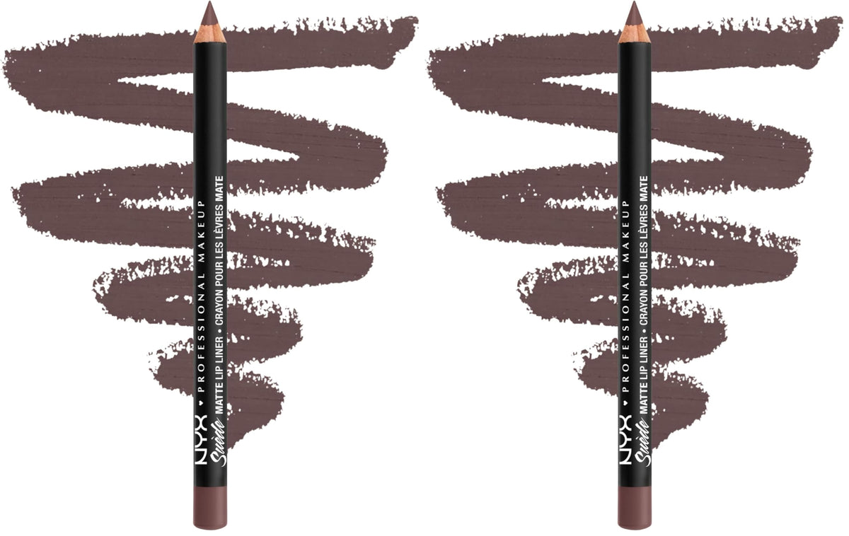 NYX PROFESSIONAL MAKEUP Suede Matte Lip Liner, Velvety-Smooth, Long-Lasting Formula For A Defined Lip Makeup Look - Cold Brew (Brown)