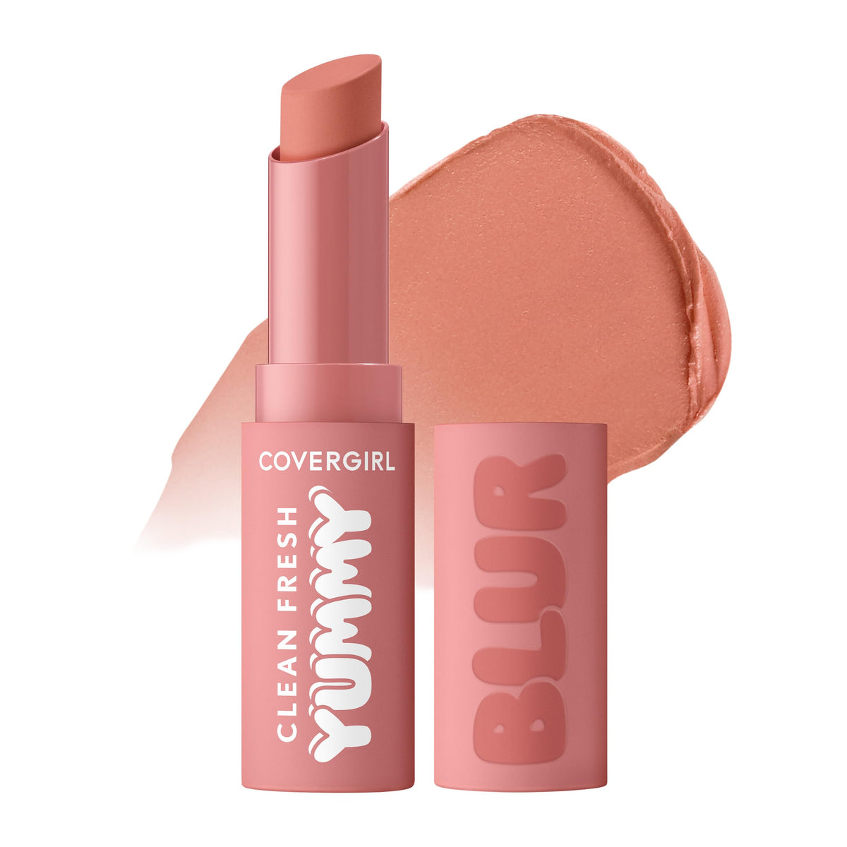 COVERGIRL Clean Fresh Yummy Blur Lipstick, Blurring Effect, Matte Lip Color, Fresh Pear Flavored, Vegan Formula - 180 Hunny Blur (Deep Plum)