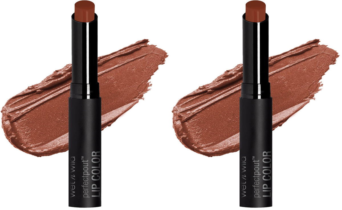 wet n wild Perfect Pout Lipstick, Dark Red My Blackberry Broke, Vegan | Gluten-Free | Cruelty-Free | Lip Color, Lip Color