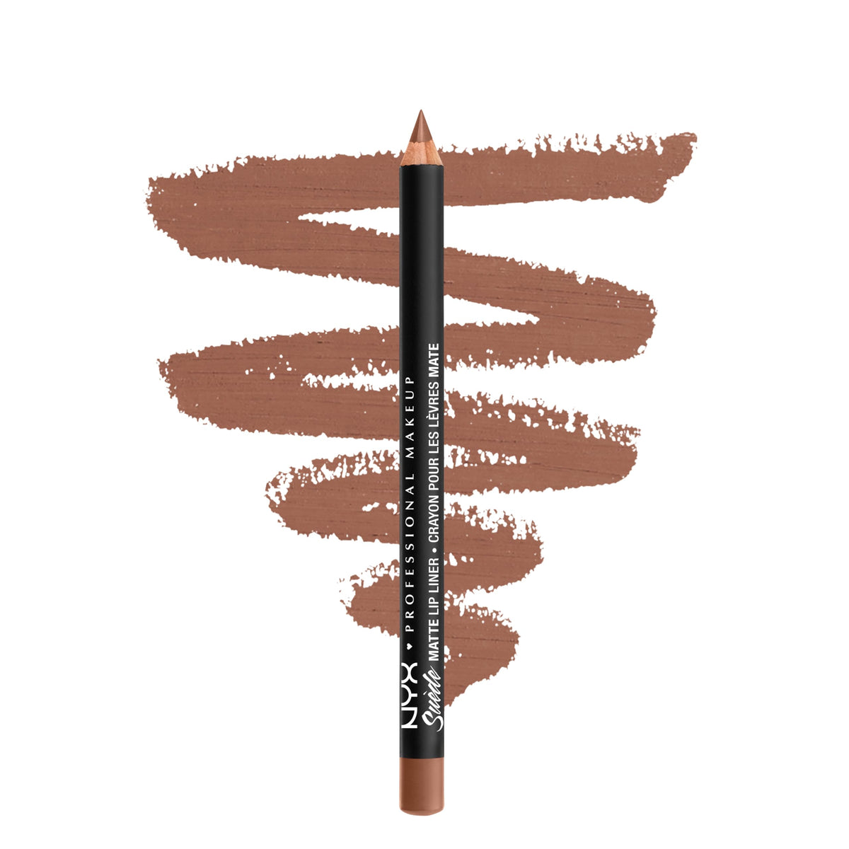 NYX PROFESSIONAL MAKEUP Suede Matte Lip Liner, Velvety-Smooth, Long-Lasting Formula For A Defined Lip Makeup Look - Cold Brew (Brown)