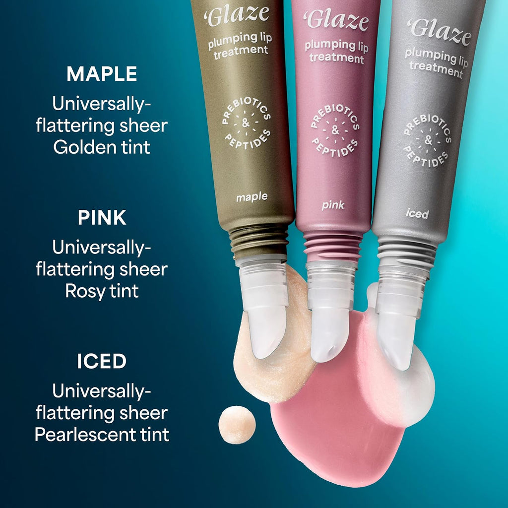 TULA Skin Care Glaze Plumping Lip Treatment - Hydrating & Glossy Lip Balm with Hyaluronic Acid & Peptides, 0.28 oz.